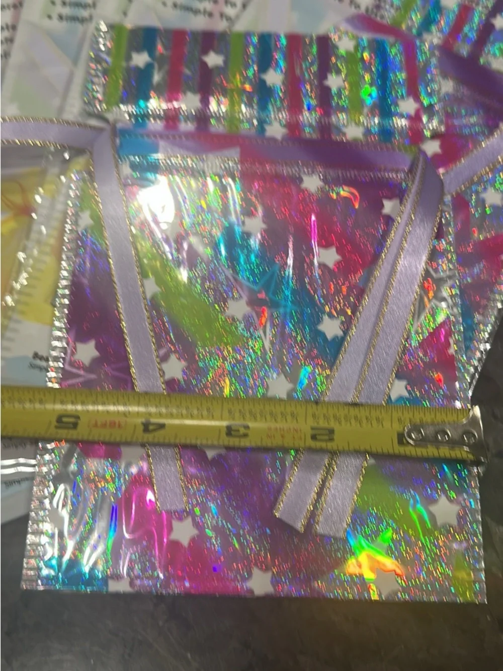 Japanese Holographic Gift Bag - Iridescent Pink & Purple